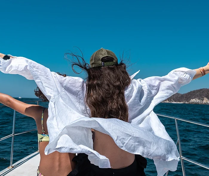 disfrutando de las bahías de Huatulco
